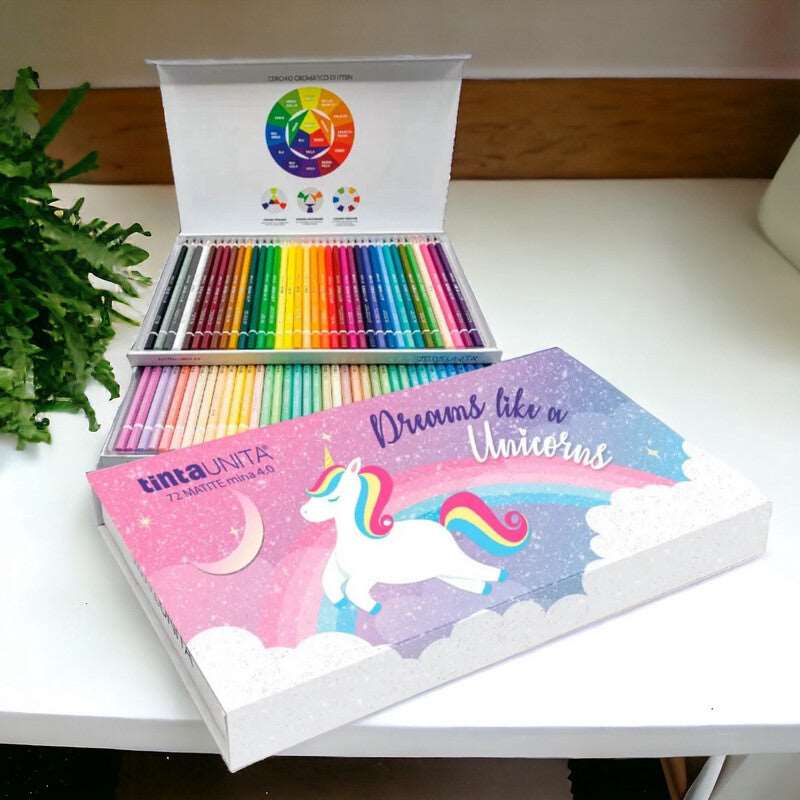 Set 72 Pastelli Tinta Unita "Esplora l'Arte con i DreMS Like Unicorno - Quiscuola