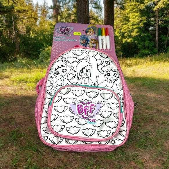 Cry Babies Zainetto BFF Personalizzabile con Pennarelli Profumati.