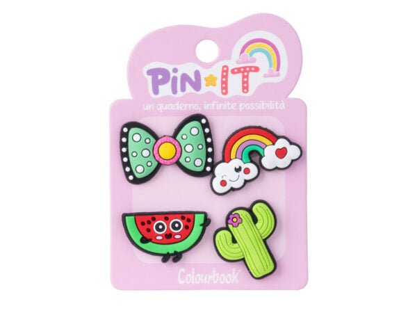 Pin It – Set di Pins per Personalizzare Quaderni Colourbook. - Quiscuola