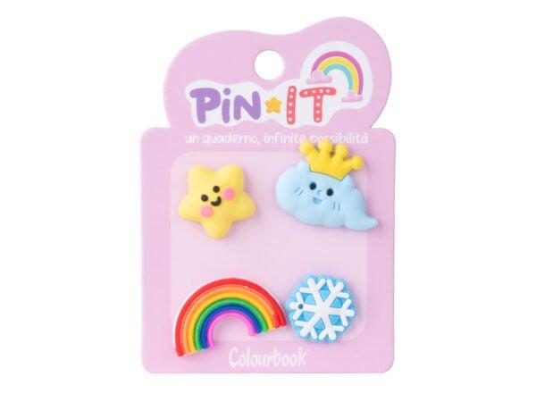 Pin It – Set di Pins per Personalizzare Quaderni Colourbook. - Quiscuola