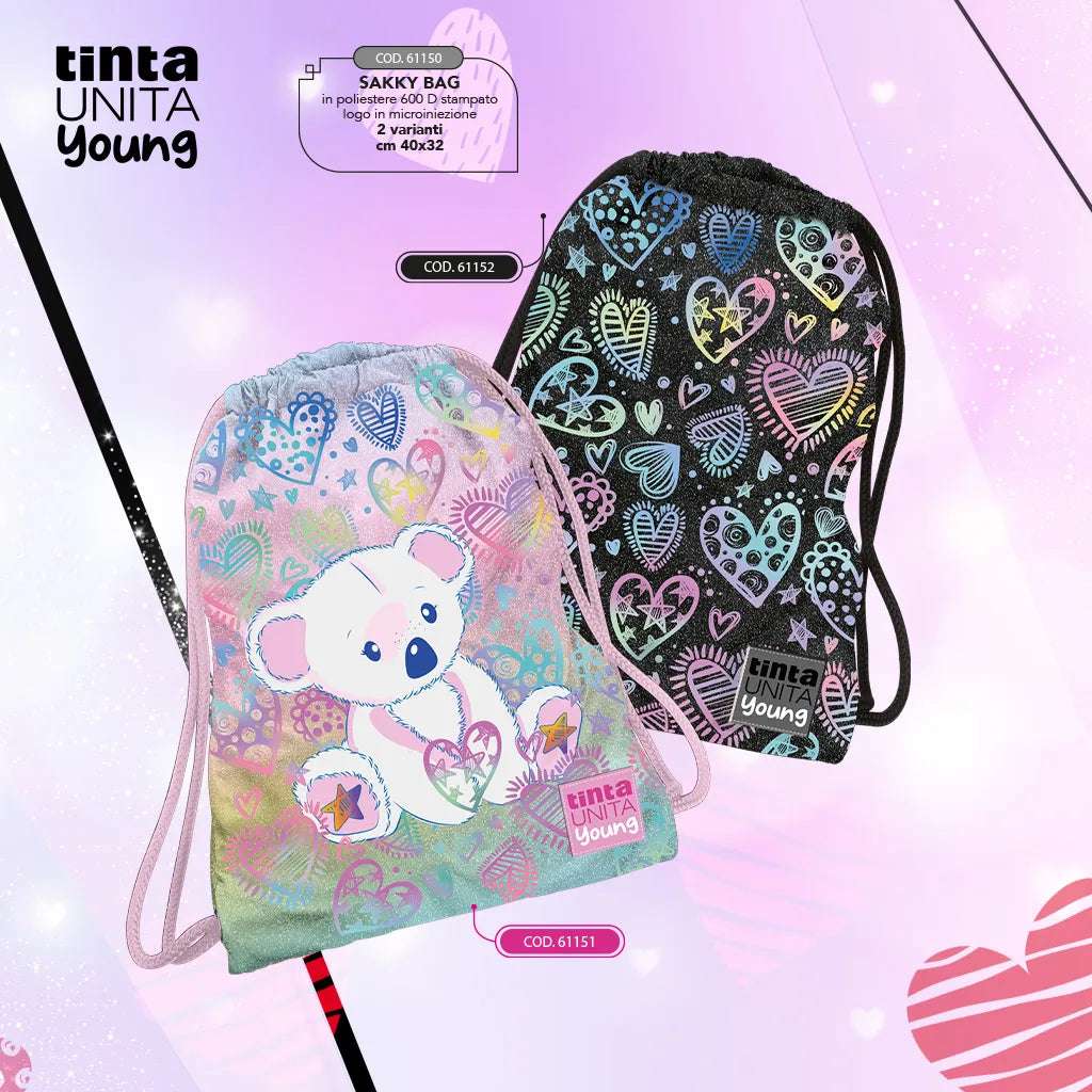 Sacca Sakky Bag Tinta Unita – Vari Modelli Colorati e Comodi - Quiscuola