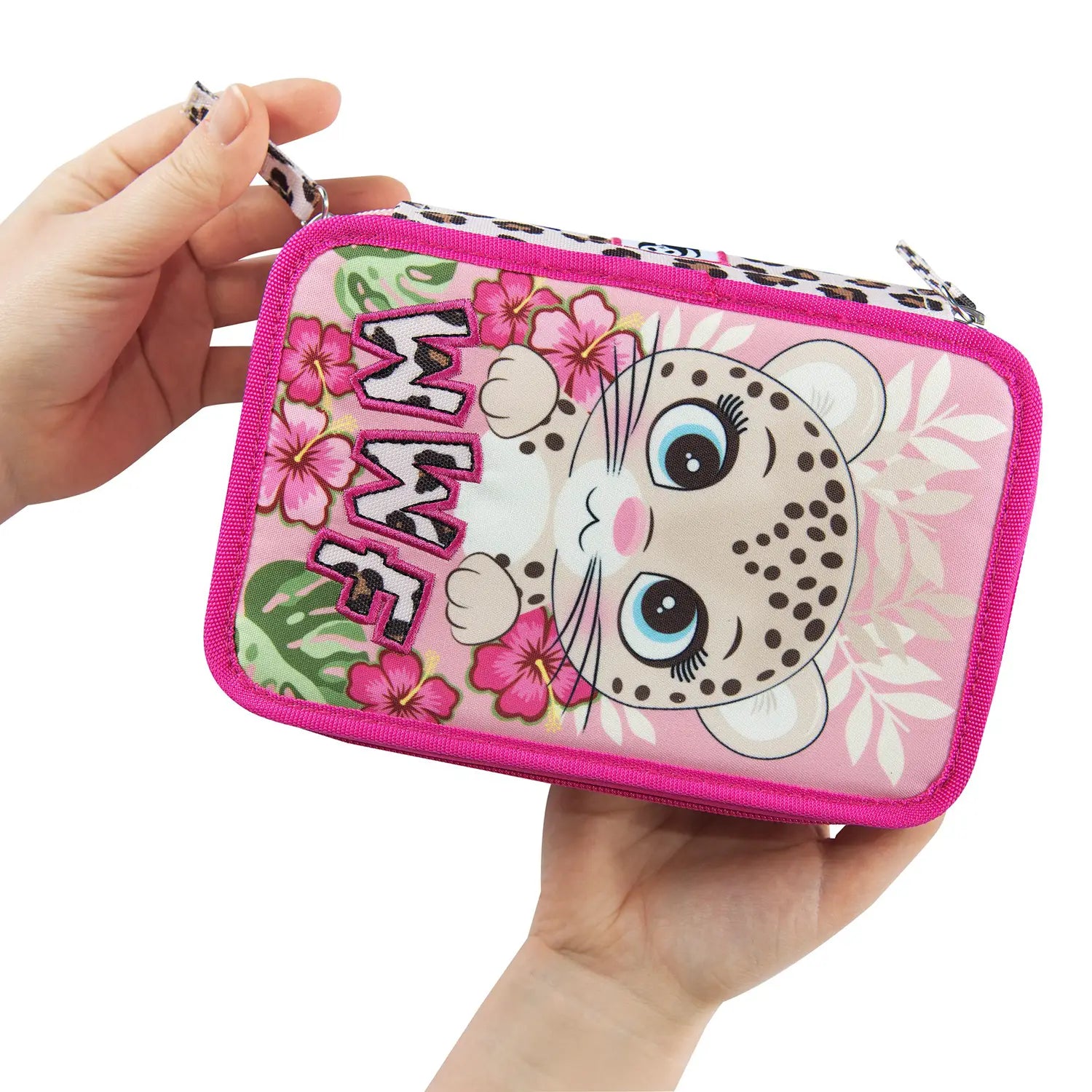 Astuccio scuola WWF 3 zip completo leopardo Panini.