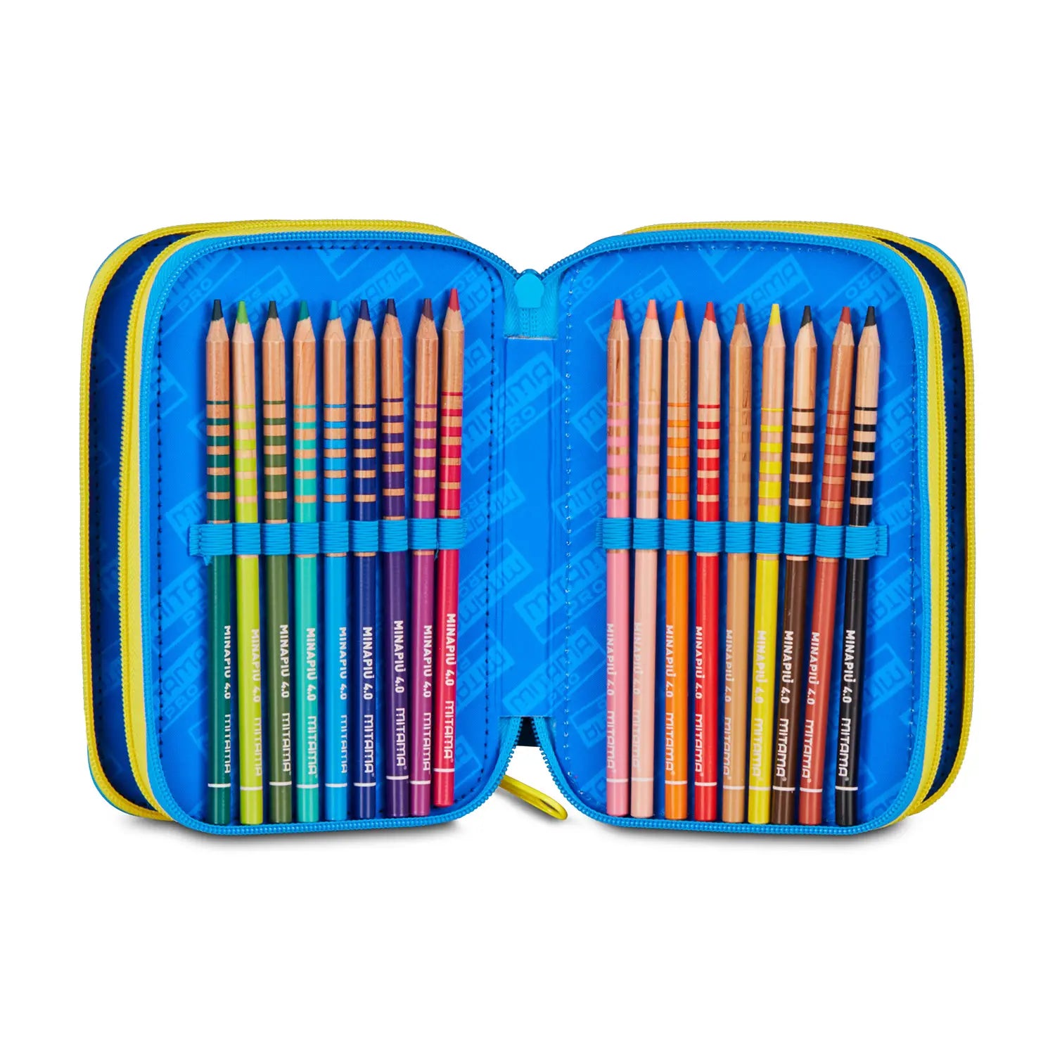Astuccio scuola Mitama 3 scomparti completo 47 pezzi Tigerplay
