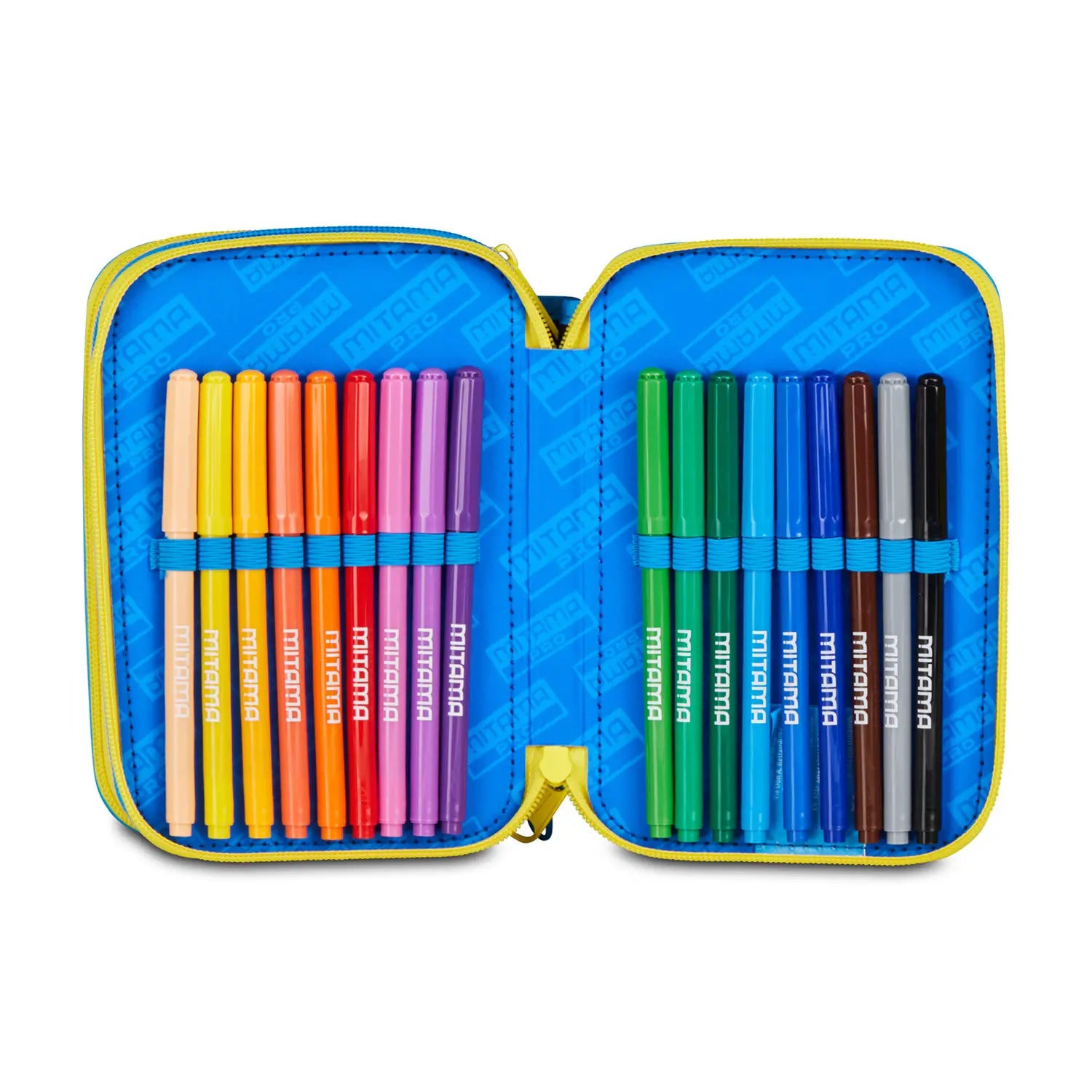 Astuccio scuola Mitama 3 scomparti completo 47 pezzi Tigerplay