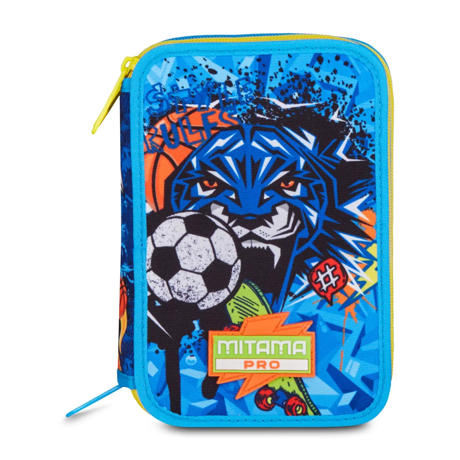 Astuccio scuola Mitama 3 scomparti completo 47 pezzi Tigerplay