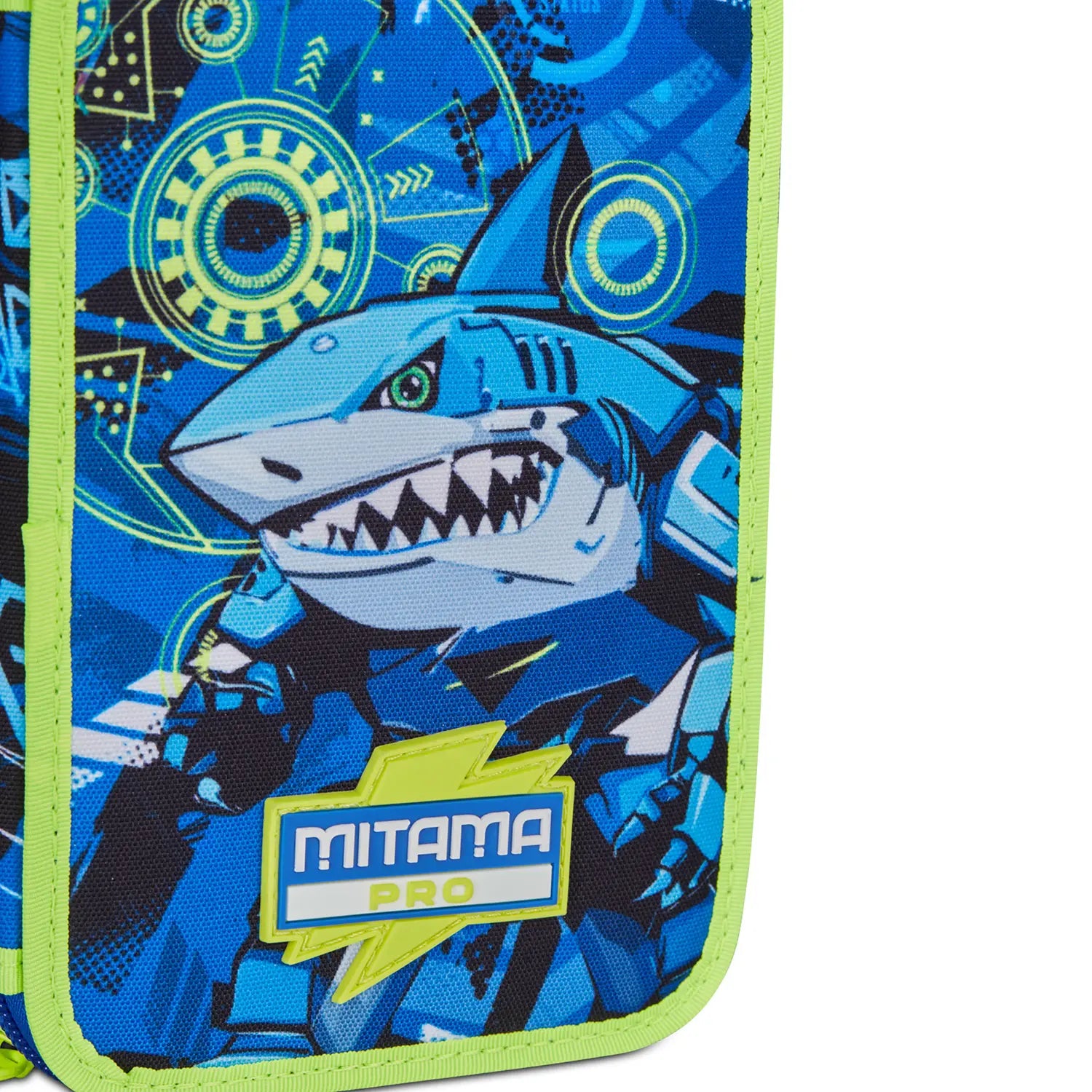 Astuccio scuola Mitama 3 scomparti completo 47 pezzi cibershark