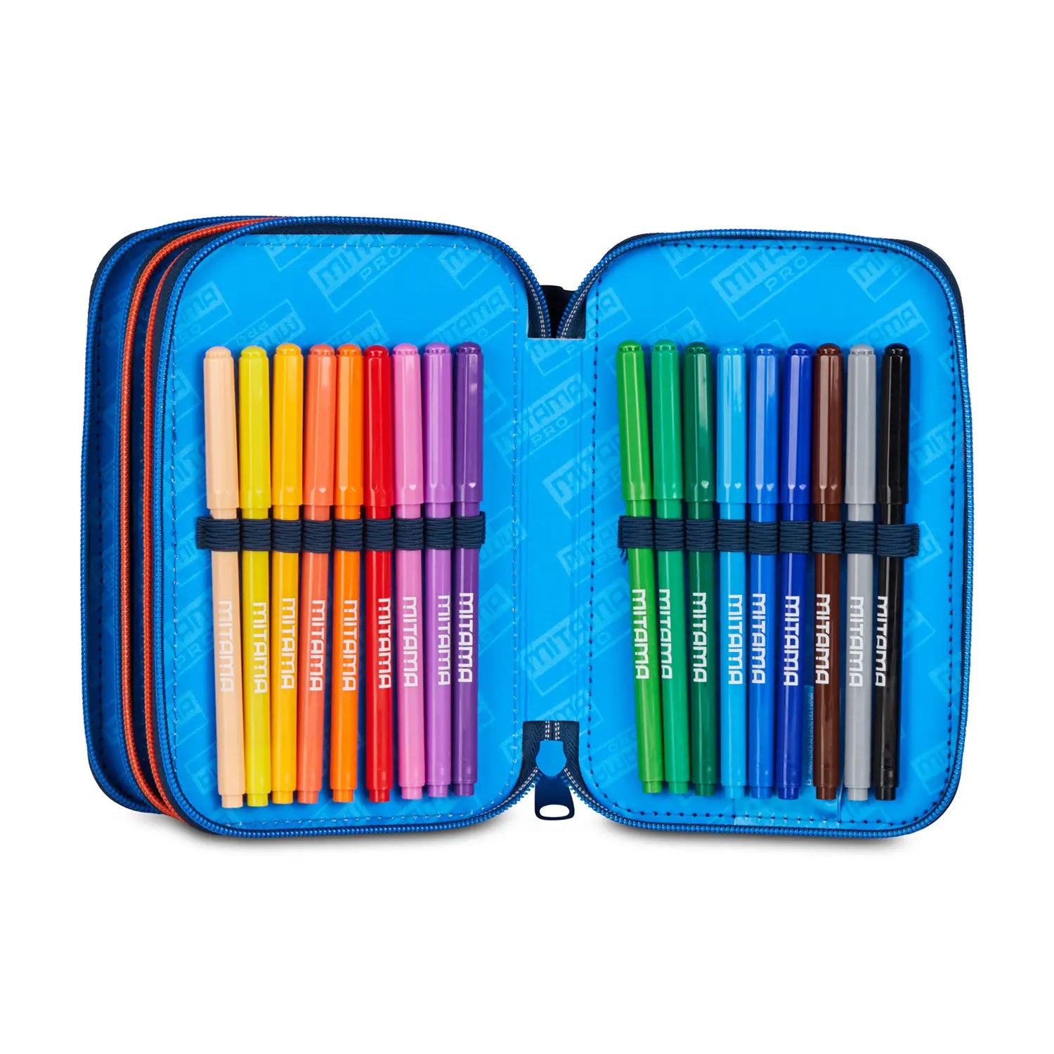 Astuccio scuola Mitama 3 scomparti completo 47 pezzi urbanloop