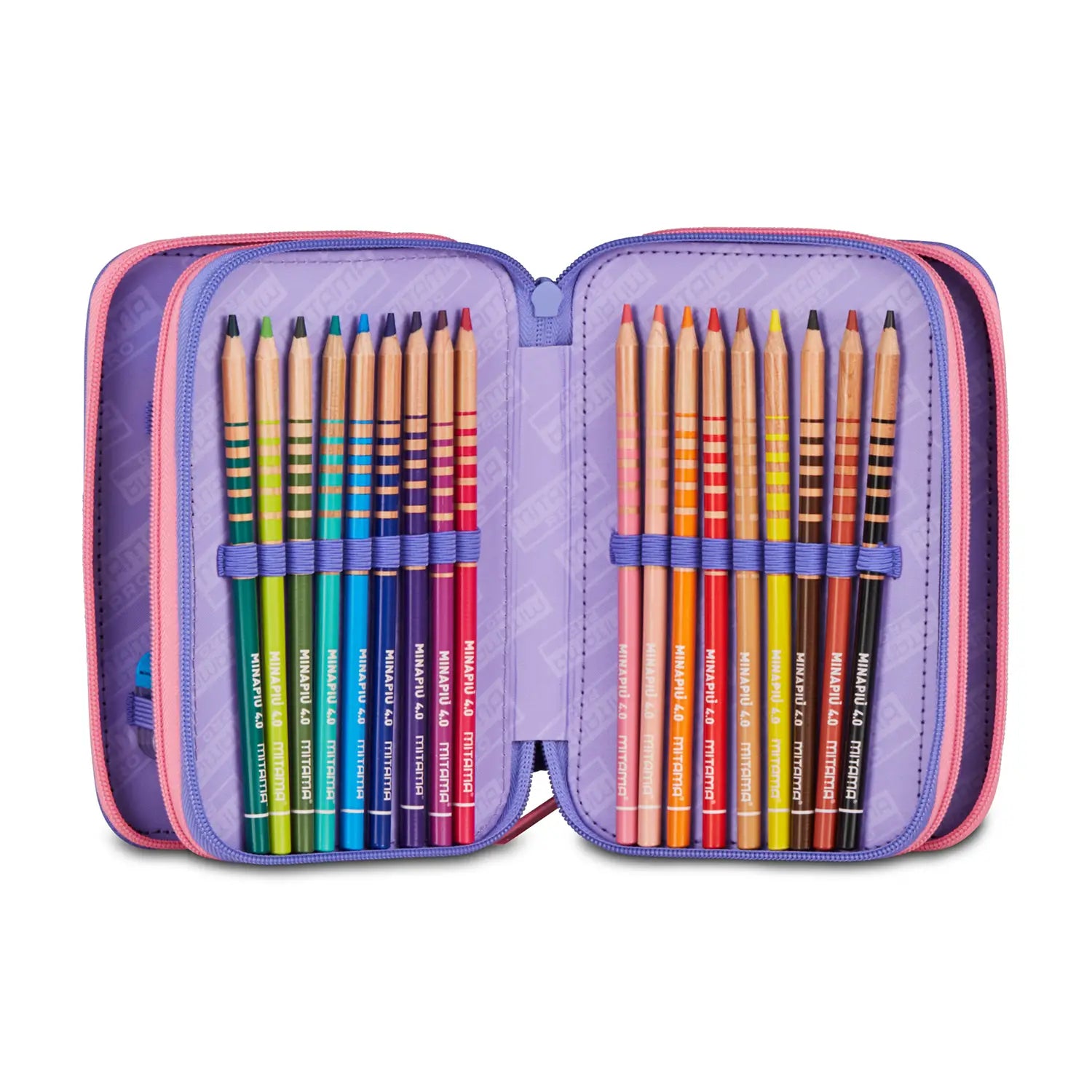 Astuccio scuola Mitama 3 scomparti completo 47 pezzi Fairyunicorn