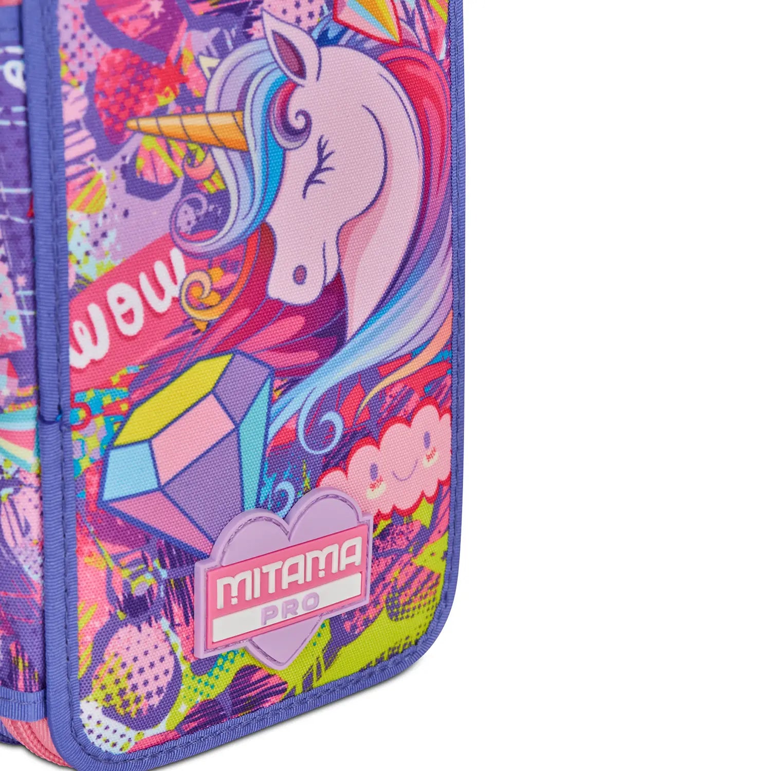 Astuccio scuola Mitama 3 scomparti completo 47 pezzi Fairyunicorn