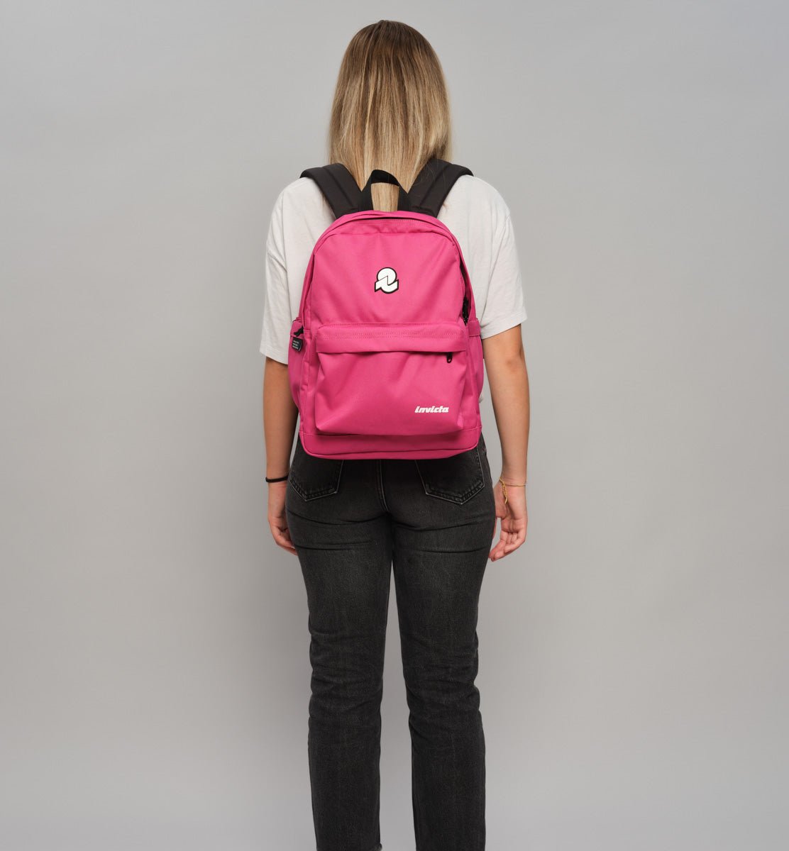 Zaino Invicta Lab Plain: Design Minimalista e Funzionalità Massima Fuxia - Quiscuola