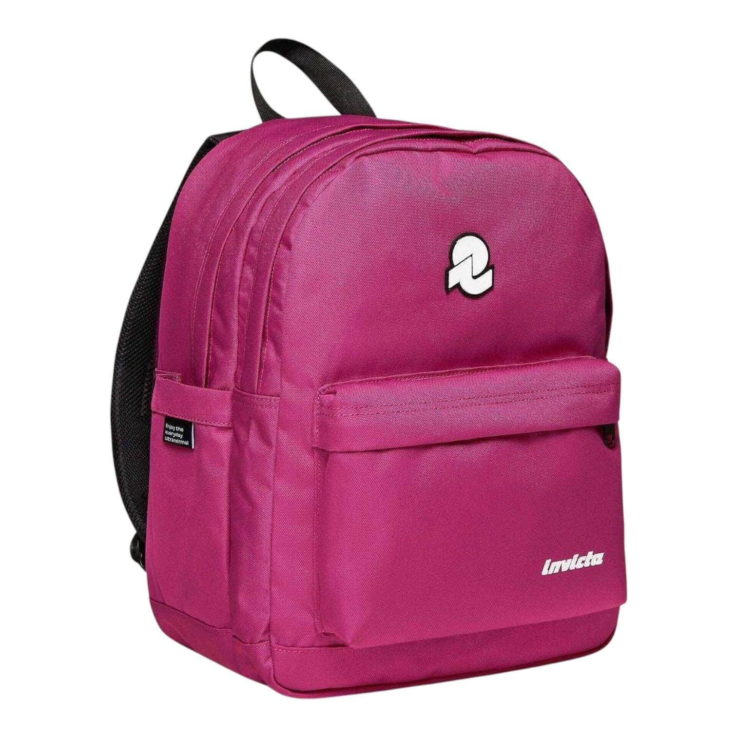 Zaino Invicta Lab Plain Fuxia 27L elegante e resistente.