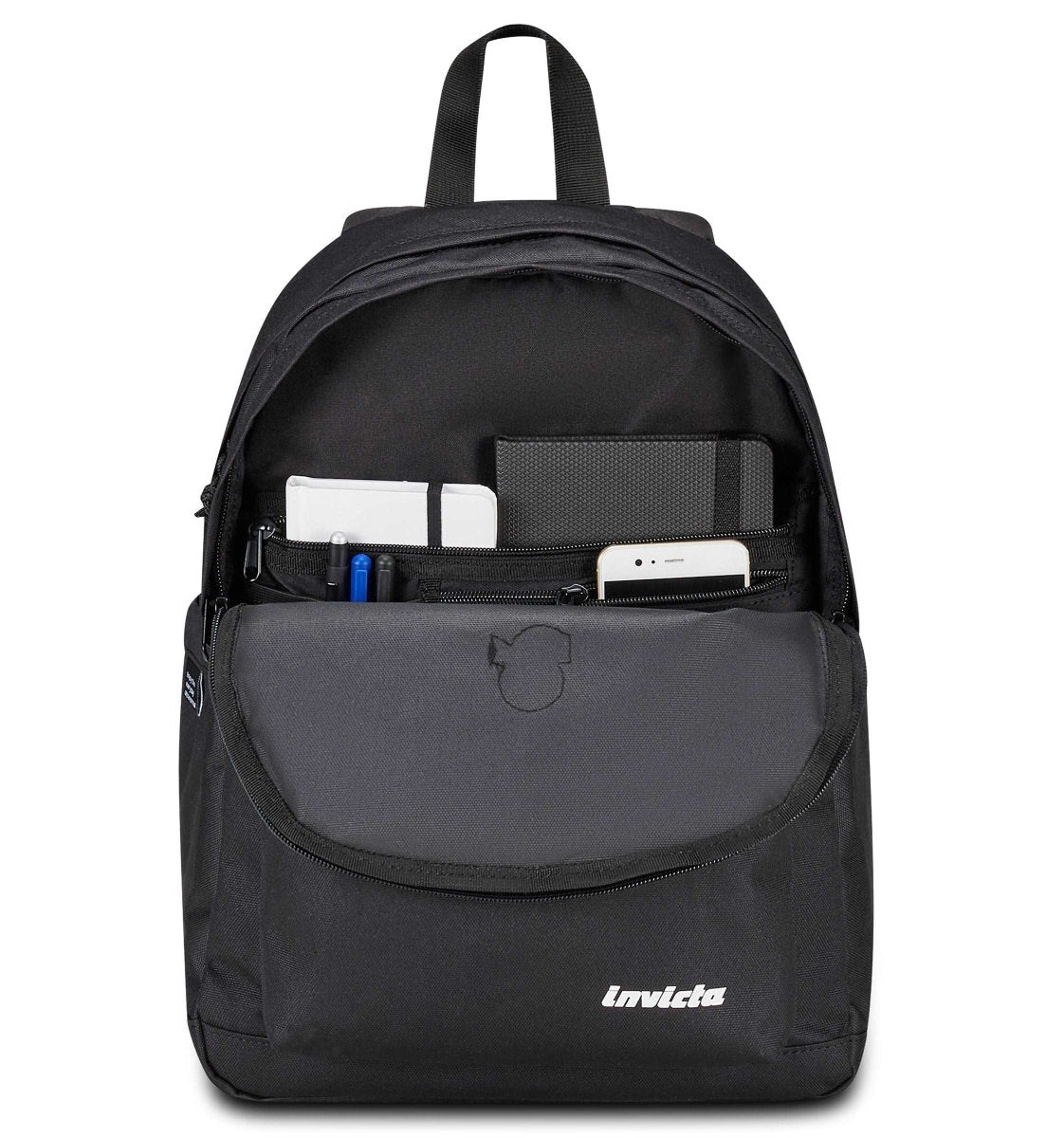 Zaino Invicta Lab Plain: Eleganza Minimalista e Massima Funzionalità Nero - Quiscuola