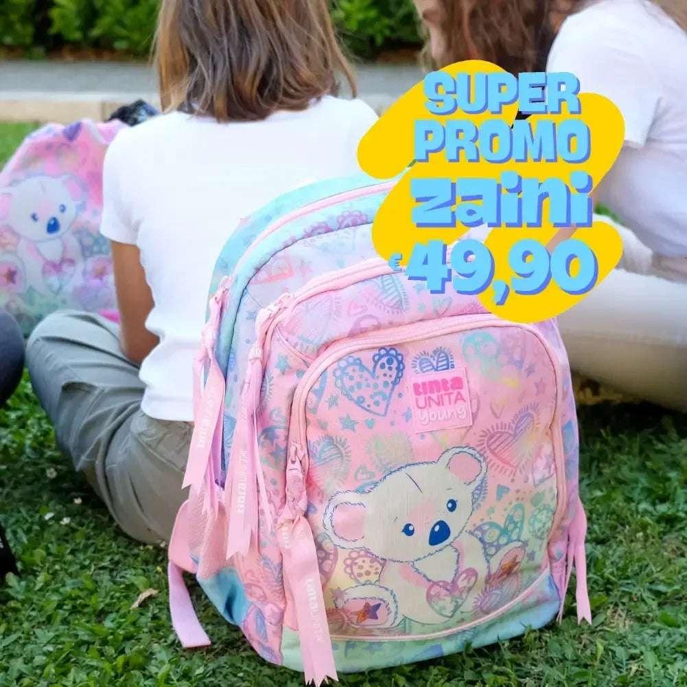 Zaino Dream Tinta Unita Rosa collezione scuola 2024/2025.