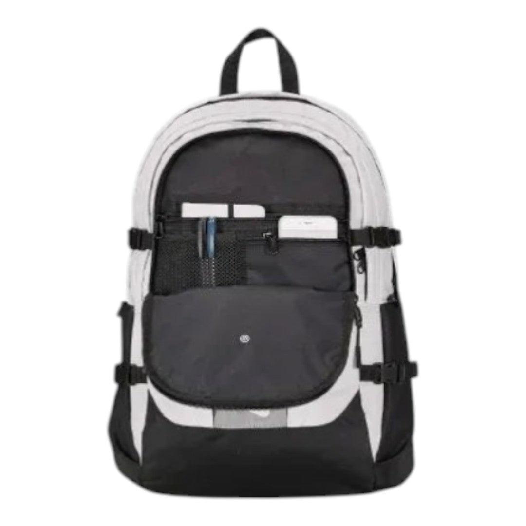 Zaino Invicta Act Plus Fibra Ottica 30L, Poliestere Riciclato e Logo Luminoso.