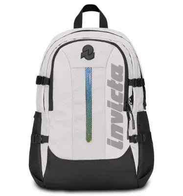 Zaino Invicta Act Plus LED – 30L, Poliestere Riciclato e LED Frontale Rimovibile Bianco - Quiscuola