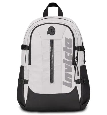Zaino Invicta Act Plus LED – 30L, Poliestere Riciclato e LED Frontale Rimovibile Bianco - Quiscuola