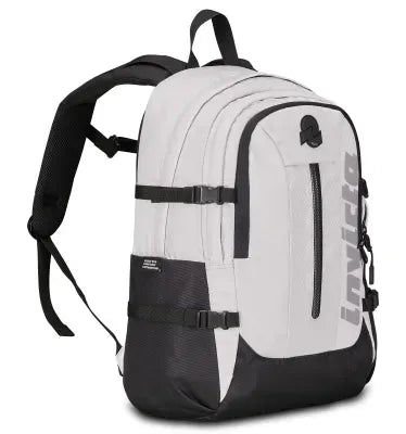 Zaino Invicta Act Plus LED – 30L, Poliestere Riciclato e LED Frontale Rimovibile Bianco - Quiscuola