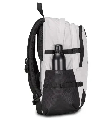 Zaino Invicta Act Plus LED – 30L, Poliestere Riciclato e LED Frontale Rimovibile Bianco - Quiscuola