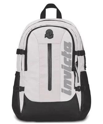 Zaino Invicta Act Plus LED – 30L, Poliestere Riciclato e LED Frontale Rimovibile Bianco - Quiscuola