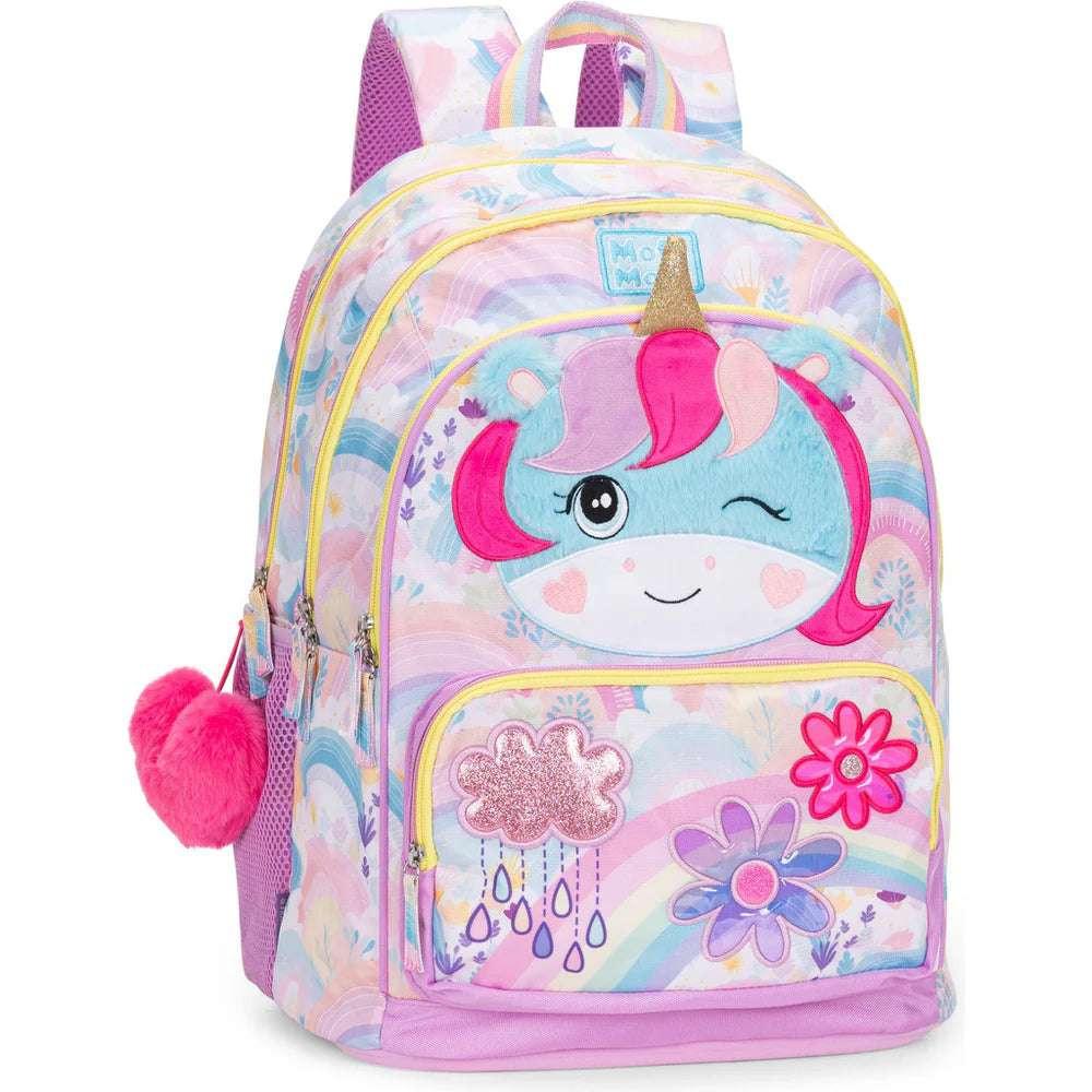 Zaino Organizzato Mofu Mofu Lilla – Stile Fluffy e Massima Organizzazione per la Scuola - Quiscuola