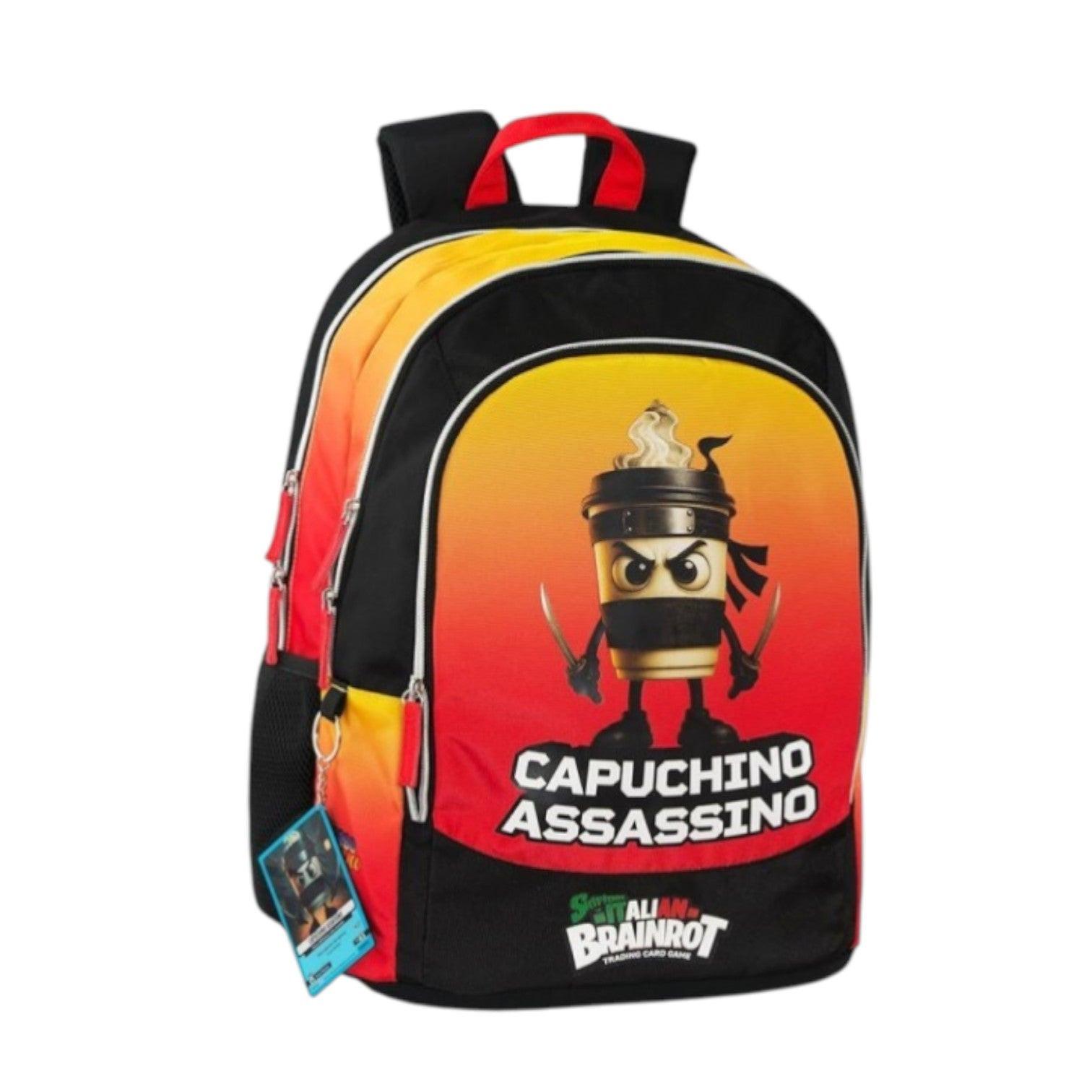 Zaino scuola Panini Skifidol Cappuccino Assassino 3 zip 44cm
