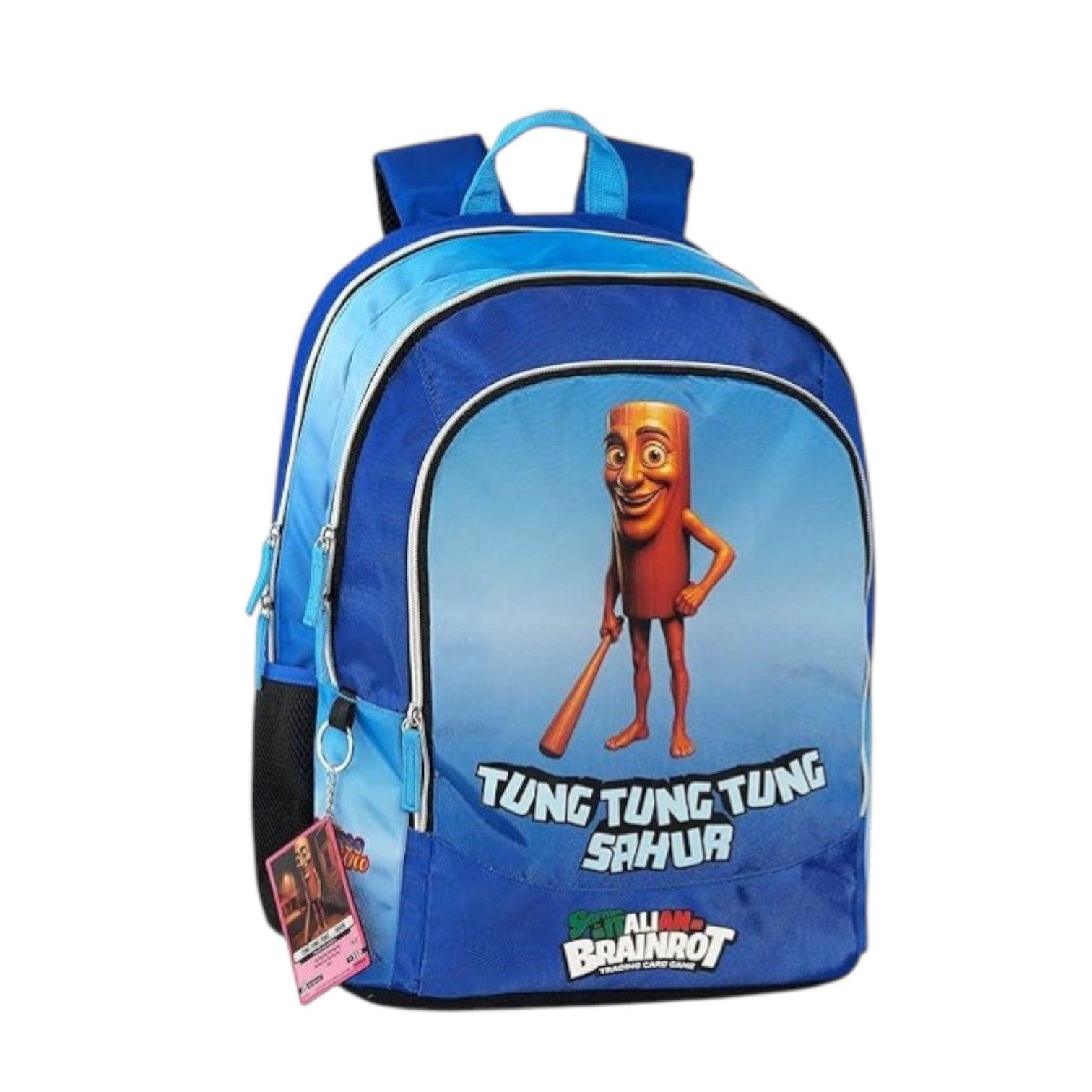 Zaino scuola Panini Skifidol Tung Tung Sahua 3 zip 44cm