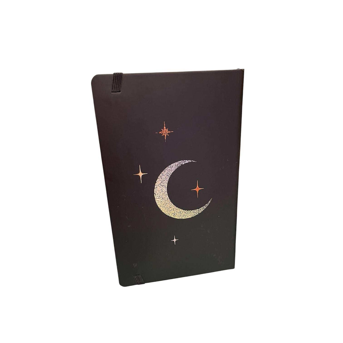 Copertina agenda 2027 Comix Allure Black Tarok con luna, pianeti e stelle e dettagli oro argento rame - foto 2