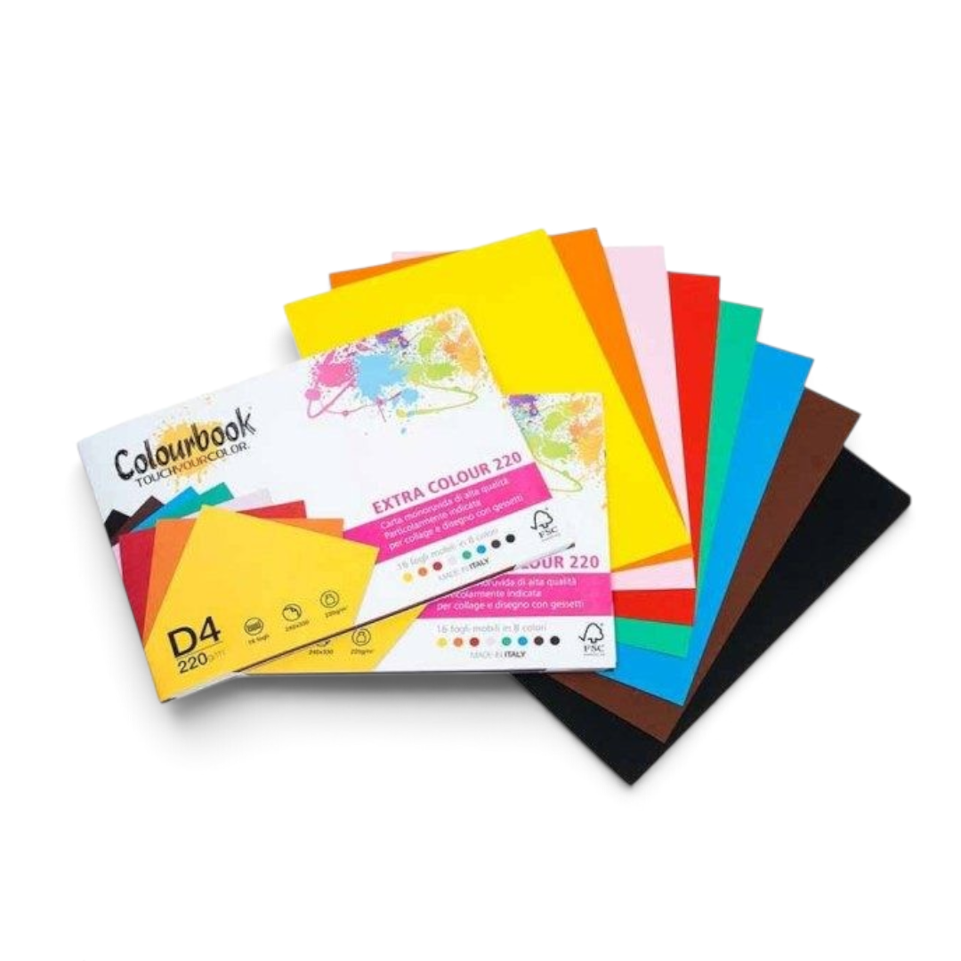 ALBUM CARTONCINI COLORATI COLOURBOOK 24x33 220Gr