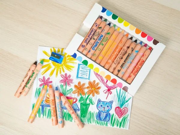 Set 12 Matite Colorate Maxi Jumbo 3 in 1 - Quiscuola