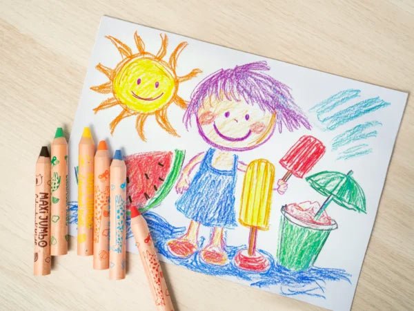 Set 6 Matite Colorate Maxi Jumbo 3 in 1 - Quiscuola