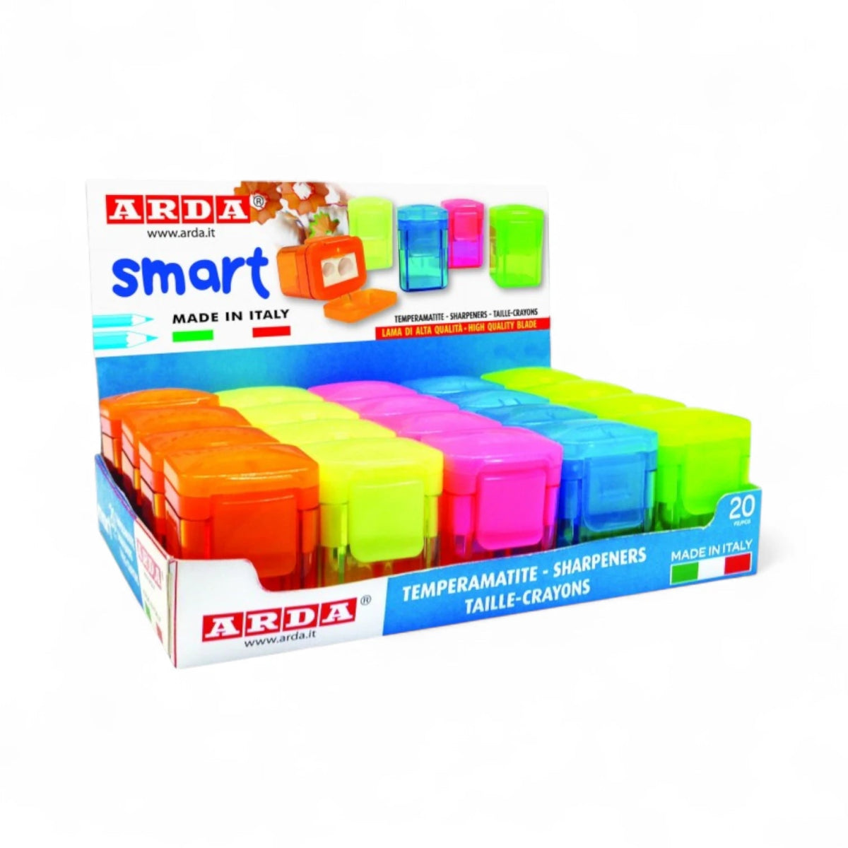 Arda Temperino Contenitore 2 Fori Chiusura Smart - Quiscuola.it – Zaini, Astucci e Diari Scuola