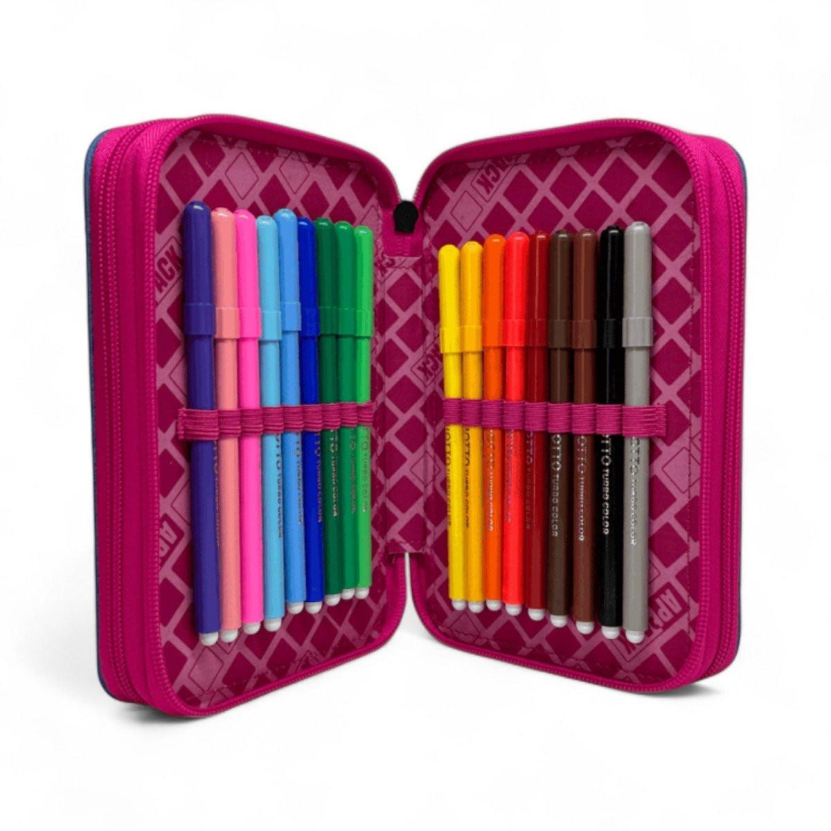 Astuccio 3 Zip APPack Webkins Rosa Completo Scuola.