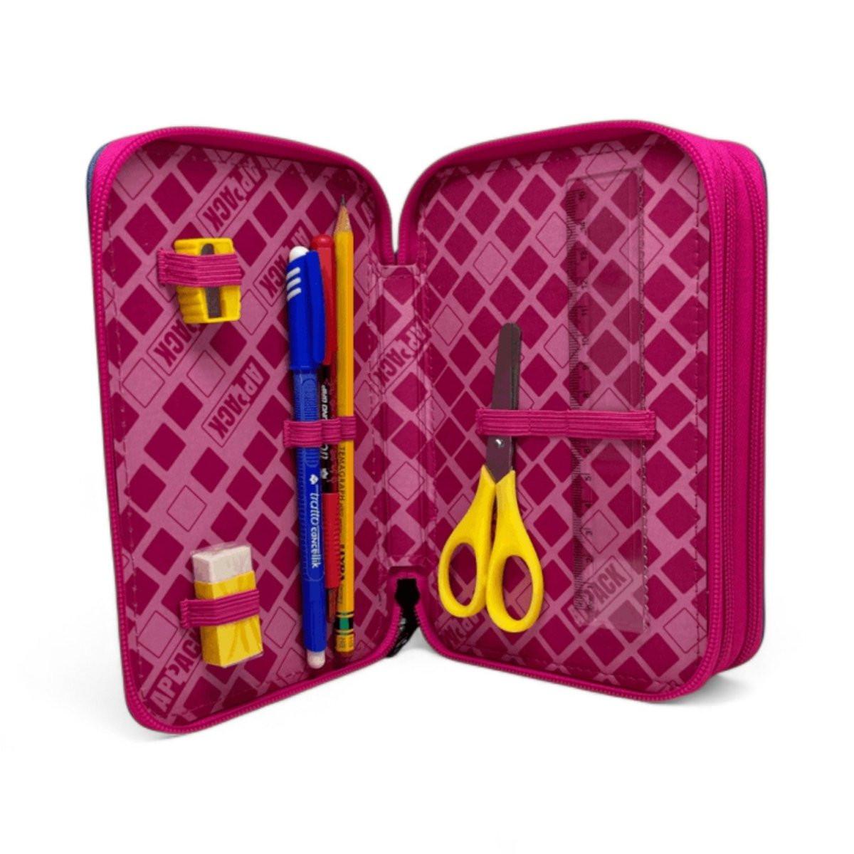 Astuccio 3 Zip APPack Webkins Rosa Completo Scuola.