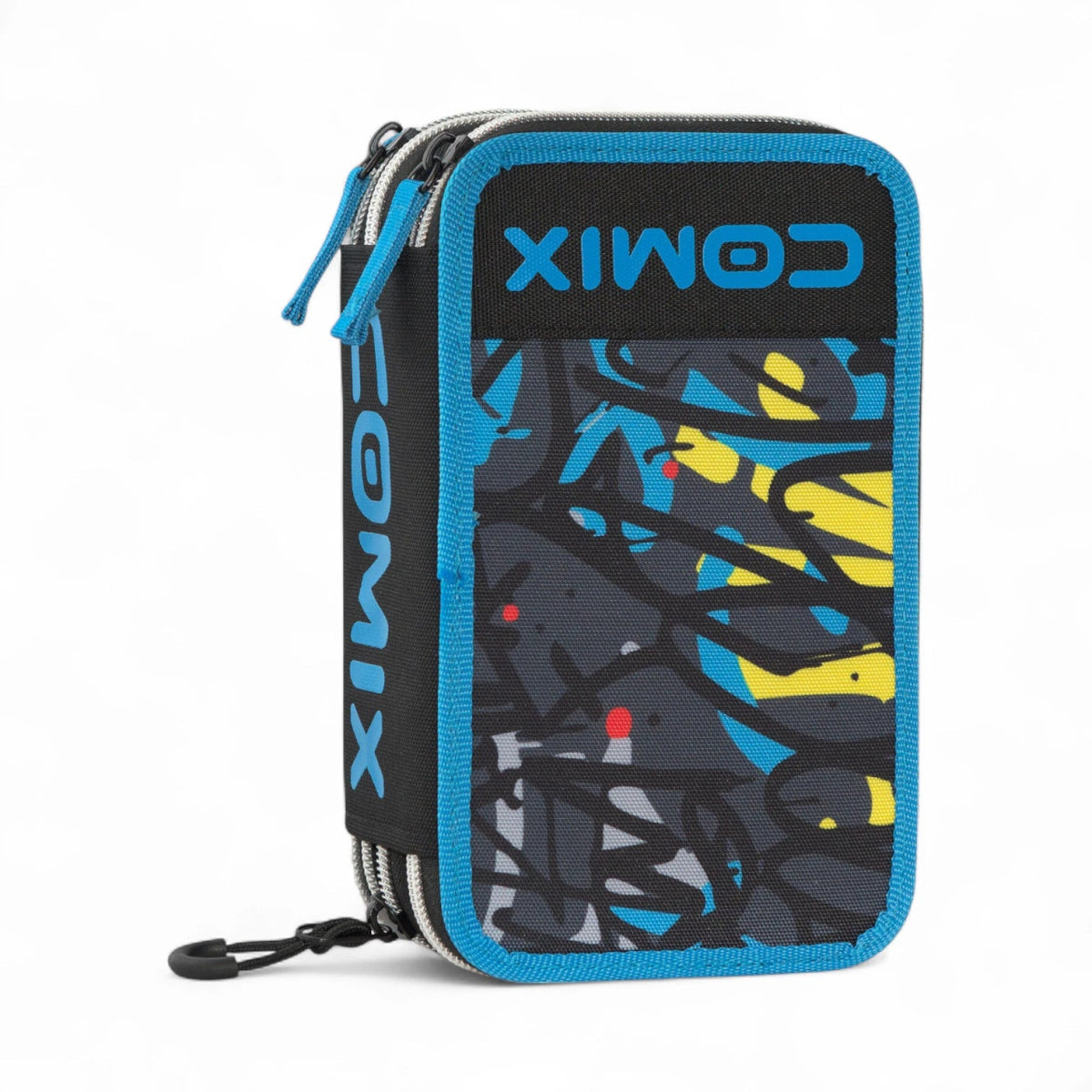Astuccio 3 Zip Comix WBS Nero/Blu – Completo Scuola 3 Scomparti - Quiscuola.it – Zaini, Astucci e Diari Scuola
