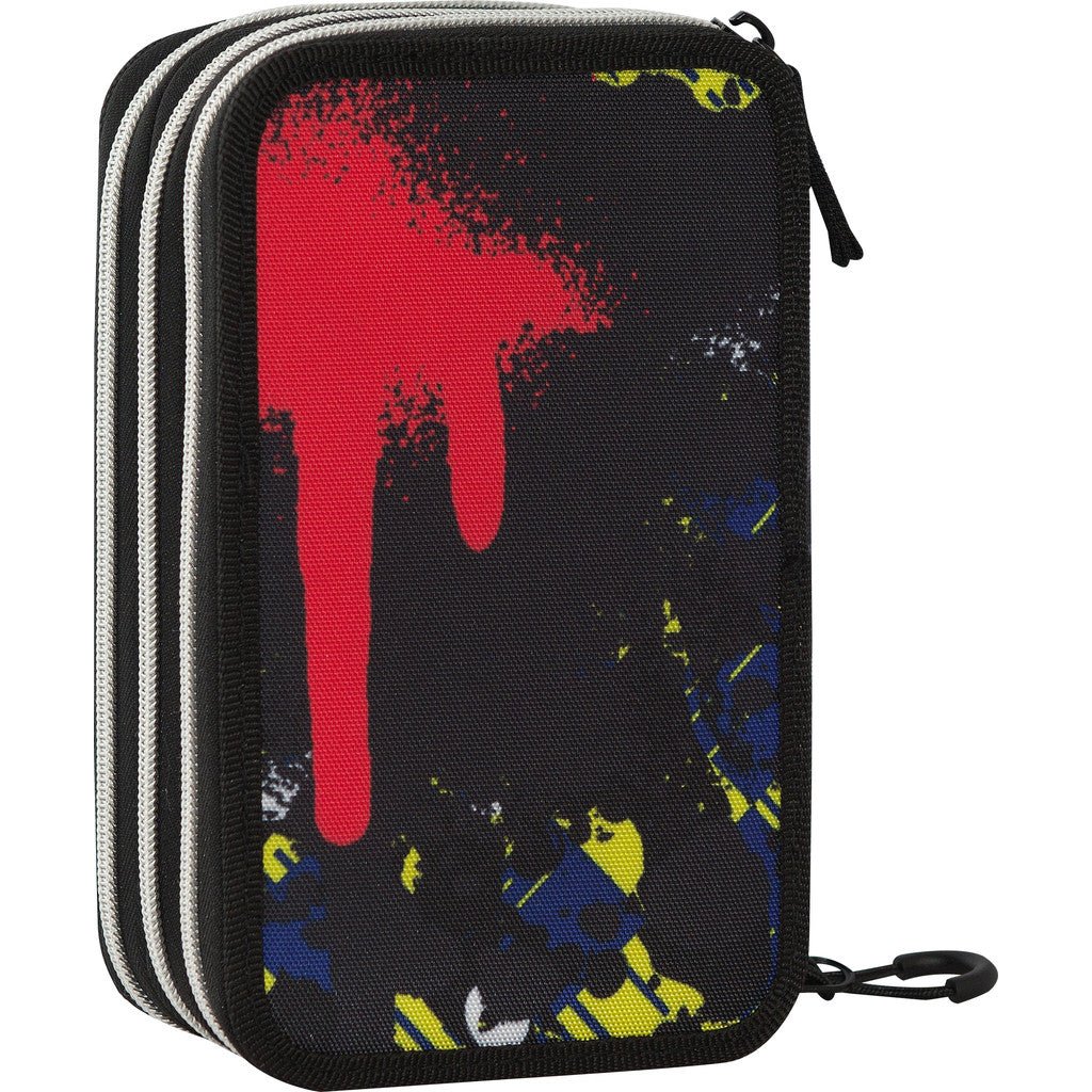 Astuccio 3 Zip Comix WBS Nero/Rosso – Completo Scuola 3 Scomparti - Quiscuola.it – Zaini, Astucci e Diari Scuola
