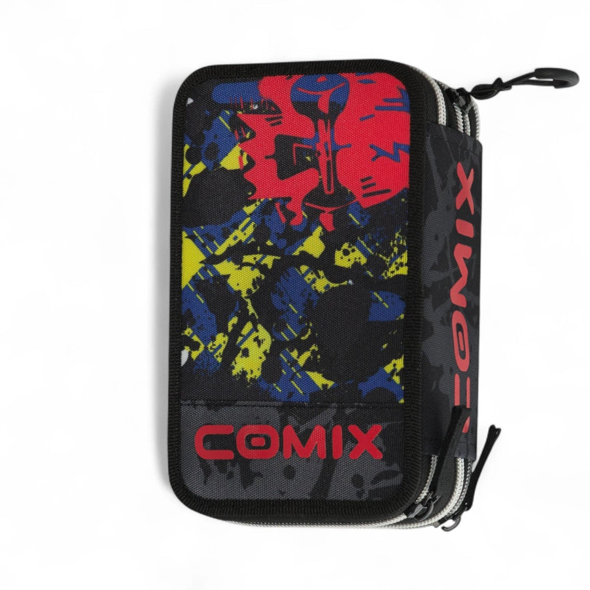 Astuccio 3 Zip Comix WBS Nero/Rosso – Completo Scuola 3 Scomparti - Quiscuola.it – Zaini, Astucci e Diari Scuola