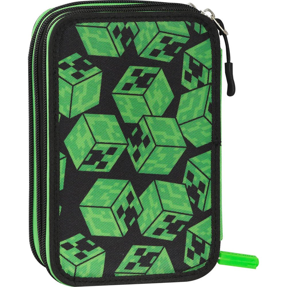 Astuccio 3 Zip Pixel Minecraft Panini – Completo 2025 - Quiscuola.it – Zaini, Astucci e Diari Scuola