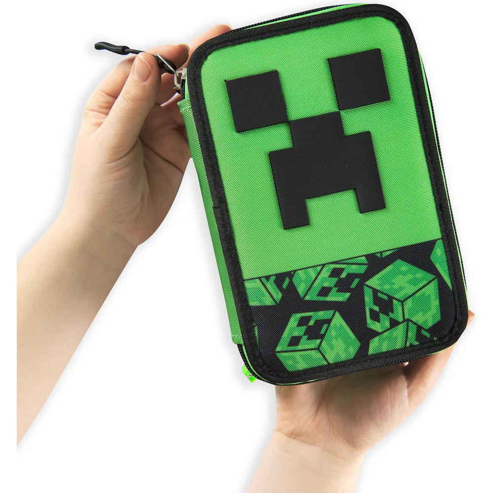 Astuccio 3 Zip Pixel Minecraft Panini – Completo 2025 - Quiscuola.it – Zaini, Astucci e Diari Scuola