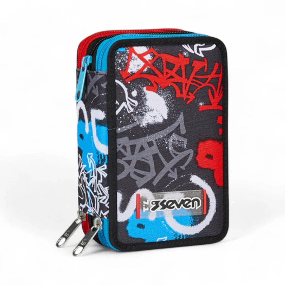 Astuccio 3 Zip Seven Half Street Jet Black - Completo di 45 Accessori - Quiscuola.it – Zaini, Astucci e Diari Scuola