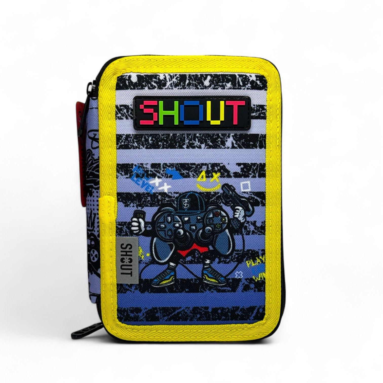 Astuccio 3 Zip Shout Gamer personalizzabile.