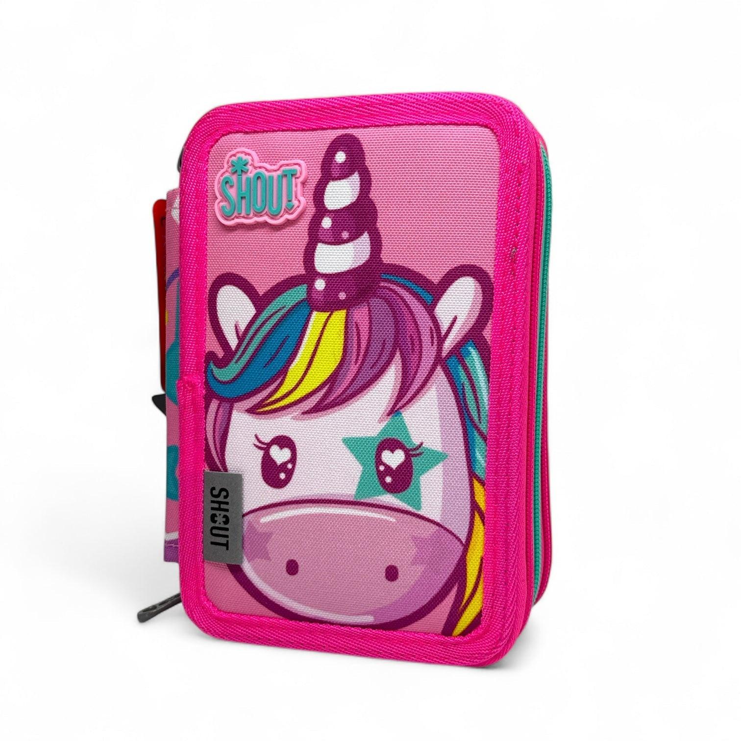 Astuccio 3 Zip Shout Magic Unicorn 2025/2026 Maricart.