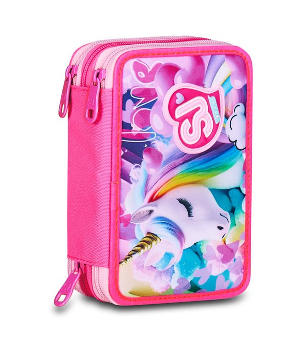 Astuccio 3 Zip SJ Gang FlyUnicorn Girl – Completo 45 Pezzi - Quiscuola.it – Zaini, Astucci e Diari Scuola