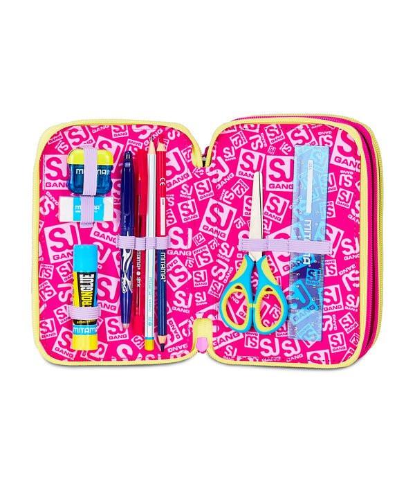 Astuccio 3 Zip SJ Gang Game LED Girl – Completo da 45 Pezzi.