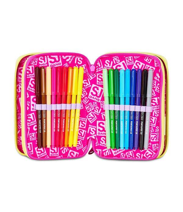 Astuccio 3 Zip SJ Gang Game LED Girl – Completo da 45 Pezzi.