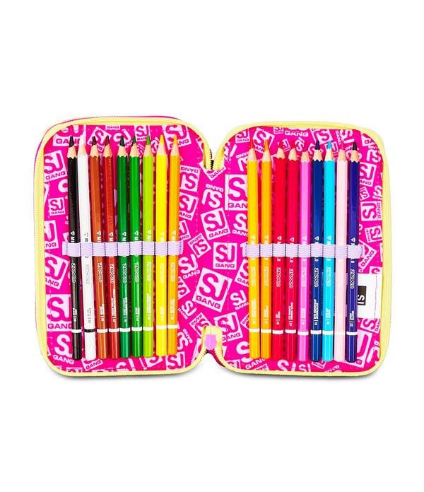 Astuccio 3 Zip SJ Gang Game LED Girl – Completo da 45 Pezzi.