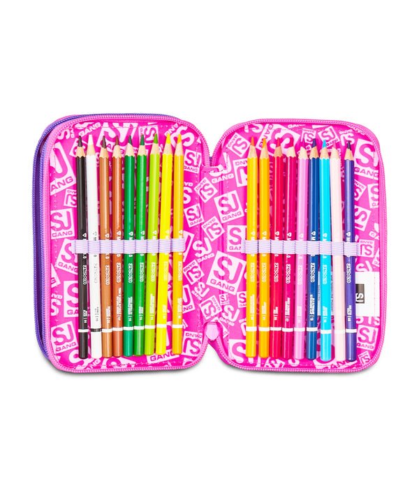 Astuccio 3 Zip SJ Gang Tinypatch Girl – Completo 45 Pezzi - Quiscuola.it – Zaini, Astucci e Diari Scuola