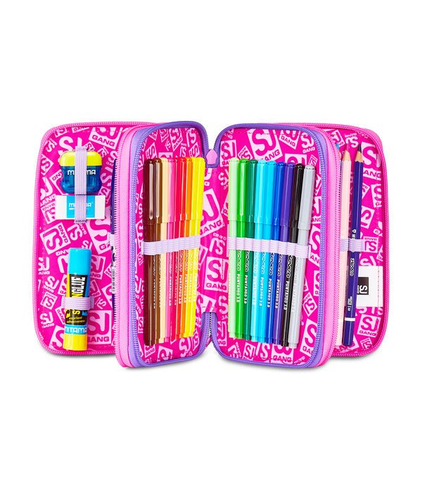 Astuccio 3 Zip SJ Gang Tinypatch Girl – Completo 45 Pezzi - Quiscuola.it – Zaini, Astucci e Diari Scuola