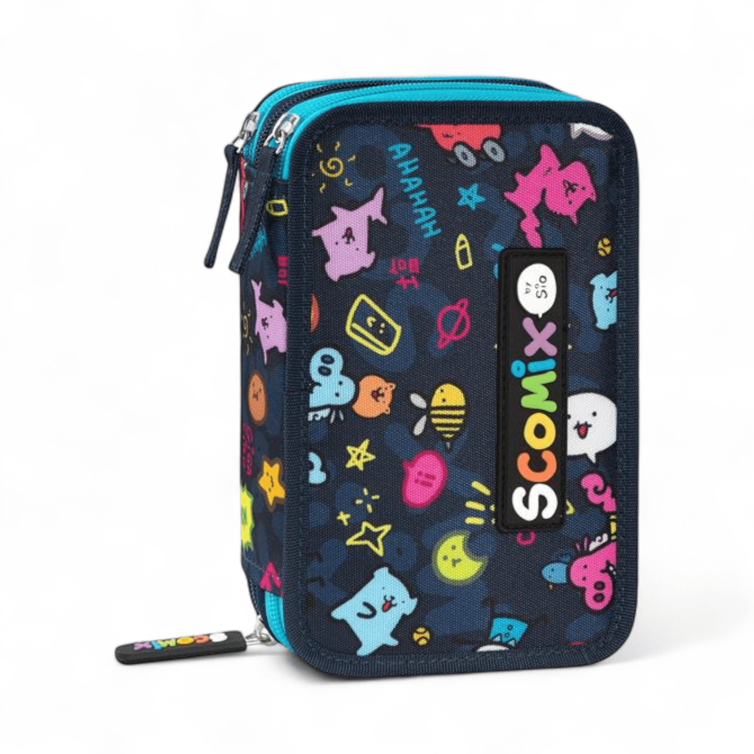 ASTUCCIO CORREDATO 3 ZIP ALLOVER SCOMIX - Quiscuola.it – Zaini, Astucci e Diari Scuola