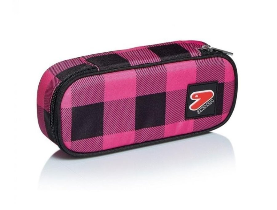 Astuccio ovale SEVEN College Girl Round Plus con scomparto interno, elastici e taschino con zip - foto 1