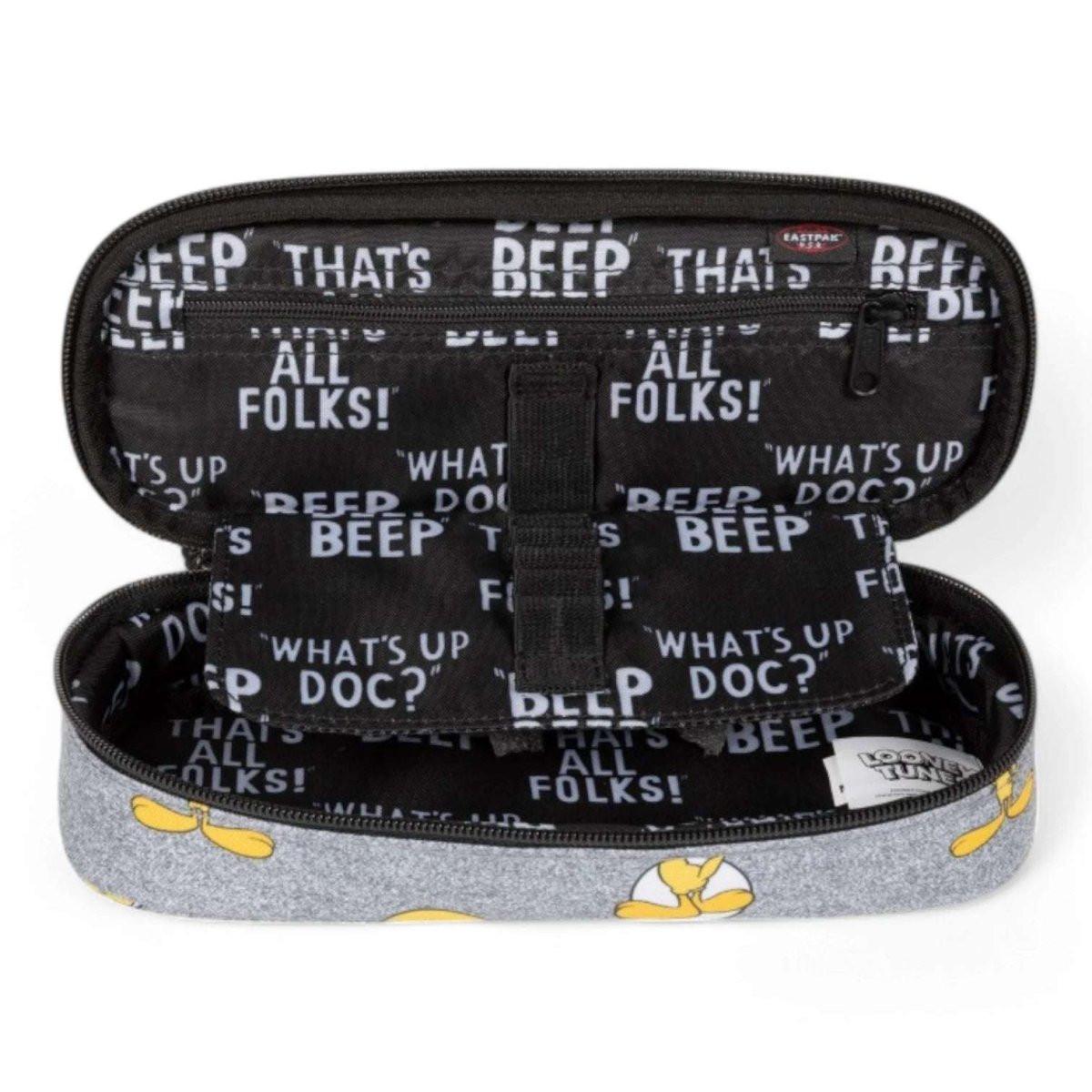 Astuccio Scuola Eastpak Oval Looney Tweety Grey – Stile Cartoon, Qualità Eastpak - Quiscuola
